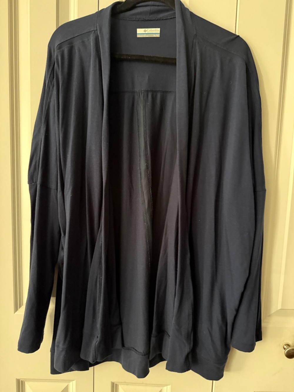 Columbia Women's Dark Navy Open-Front Drapey Cardigan Jacket